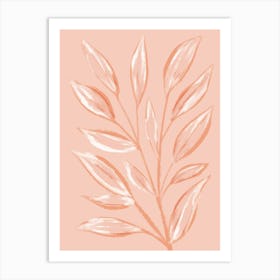 Minimalist Pink Plant Art Print