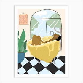 Lemon Bath Art Print