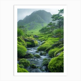 Mossy Stream 1 Art Print