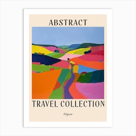 Abstract Travel Collection Poster Belgium 3 Art Print