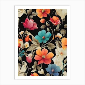 Beautiful Pattern Floral Painting Art Print Art Print