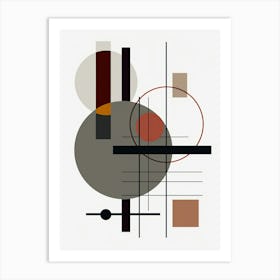 Naples Grids Minimalist Bauhaus Art Print