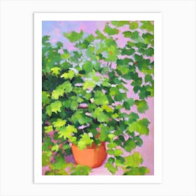 Maidenhair Fern Impressionist Painting Art Print