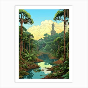 Tambopata National Park Pixel Art 1 Art Print