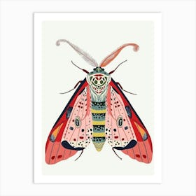 Colourful Insect Illustration Moth 14 Art Print