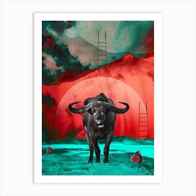  Surrealistic Animals Buffalo Art Print