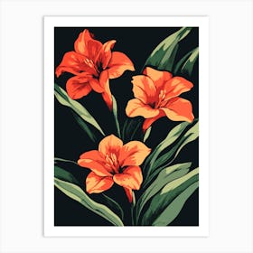 Orange Lilies Art Print