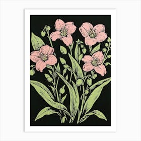 Pink Flowers 1 Art Print