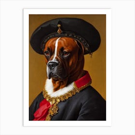 Boxer Renaissance Portrait Oil Painting Art Print