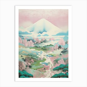 Mount Gassan In Yamagata, Japanese Landscape 3 Art Print