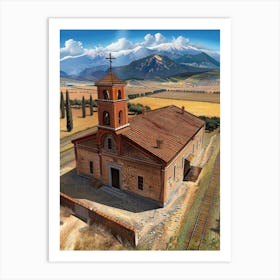 Old Church In The Countryside Art Print