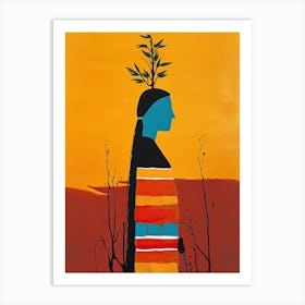 Chippewa Chic; A Minimalist Study ! Native American Art Art Print