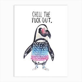 Penguin Sweater Art Print