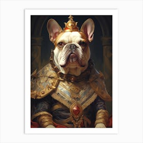 French Bulldog King Art Print