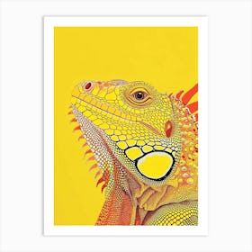 Yellow Iguana 2 Art Print