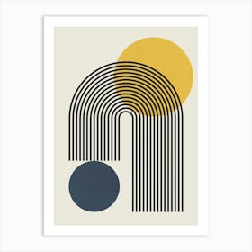 Lines and circles 1 1 Art Print