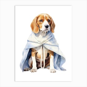 Beagle Dog As A Jedi 1 Art Print