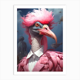 Pink Bird Art Print