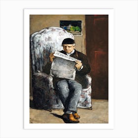 The Artist S Father, Reading L Événement (1866), Paul Cézanne Art Print