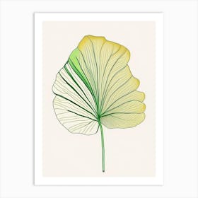 Ginkgo Leaf Warm Tones 7 Art Print