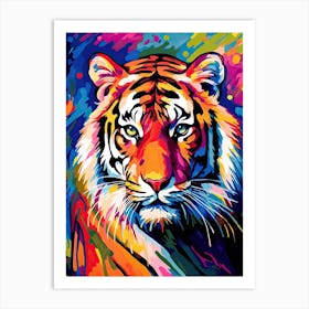 Tiger Art In Fauvism Style 4 Art Print