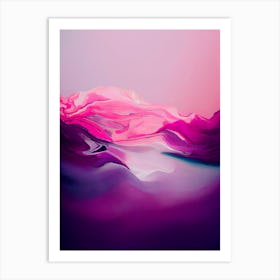 Pink And Purple Wave Art Print