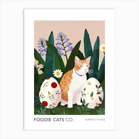 Foodie Cats Co Cat And Easter Eggs 4 Art Print