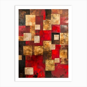 Red Squares 2 Art Print