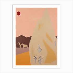 Sahara Desert   Africa, Contemporary Abstract Illustration 3 Art Print