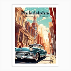 Philadelphia Pennsylvania United States Culture Travel Art Illustration Art Print