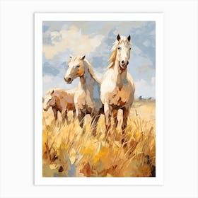 Horses Painting In Tuscany, Italy 4 Art Print