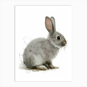 Himalayan Rabbit Nursery Illustration 3 Art Print