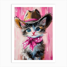 Cowboy Kitten Art Print