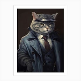 Gangster Cat American Shorthair 3 Art Print