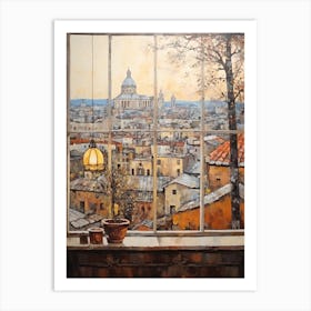 Winter Cityscape Rome Italy Art Print