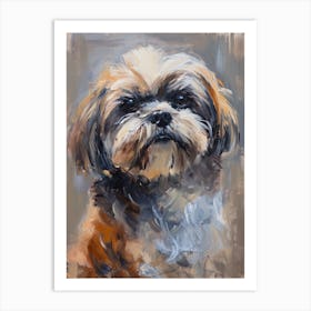 Shih Tzu Acrylic Painting 4 Art Print