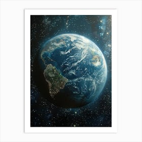 Earth From Space Art Print