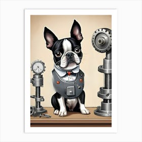 Boston Terrier-Reimagined 93 Art Print