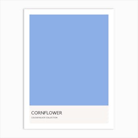 Cornflower Colour Block Poster Art Print