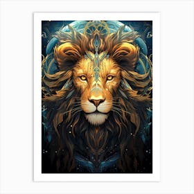 Lion Head Art Print