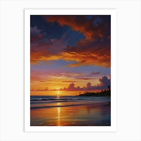 Sunset On The Beach 9 Art Print