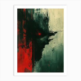 Dark Side Of The Face Art Print