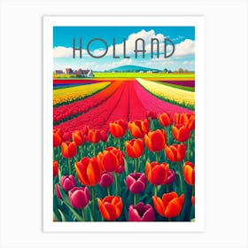 Holland Tulip Fields Art Print