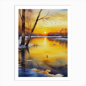 Winter Sunset 2 Art Print