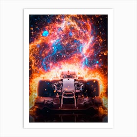 Formula One F1 On Fire Art Print