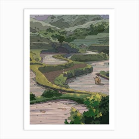 River In The Mountains Art Print