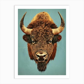 Bison Canvas Print Art Print