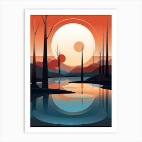 Futuristic Abstract Minimalist 12 Art Print