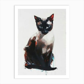 Siamese Cat Painting 1 Art Print