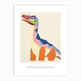 Nursery Dinosaur Art Carcharodontosaurus 2 Poster Art Print